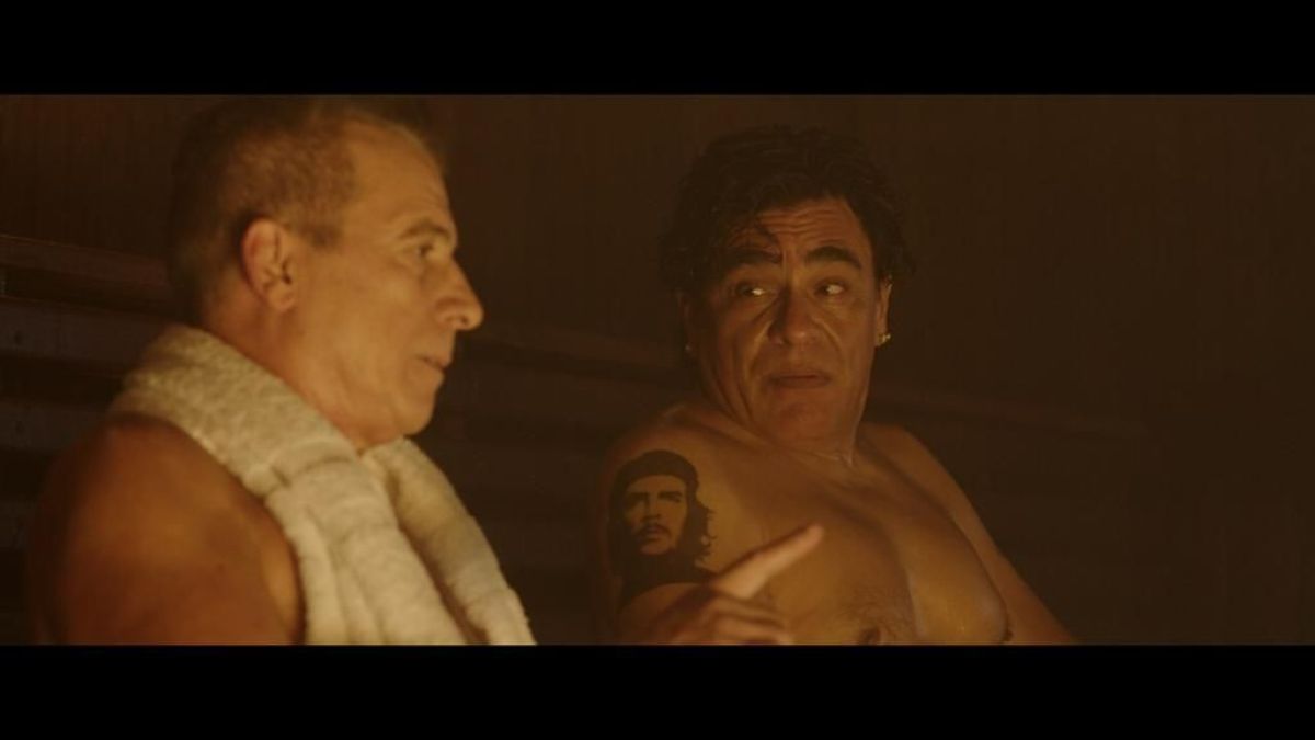 Nazareno Casero, Juan Palomino y Nicolas Goldschmidt tras el sueño de Maradona