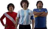 Nazareno Casero, Juan Palomino y Nicolas Goldschmidt tras el sueño de Maradona