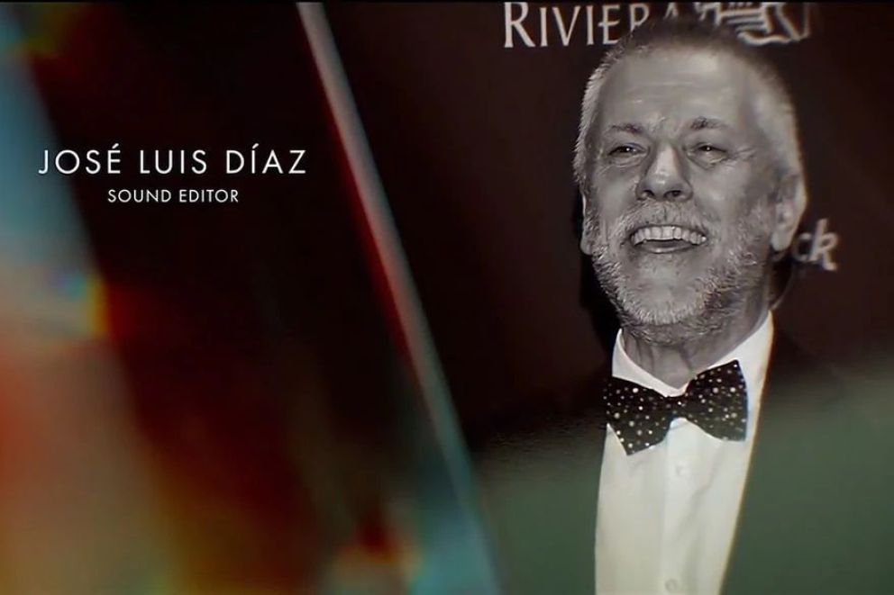 José Luis Díaz, el sonidista argentino, homenajeado en los Premios Oscar 2021